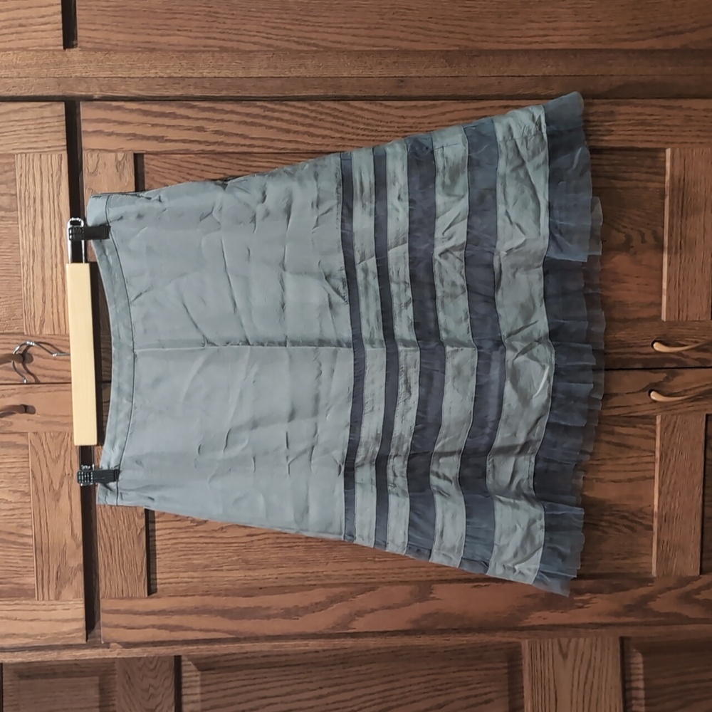 Grey silk skirt